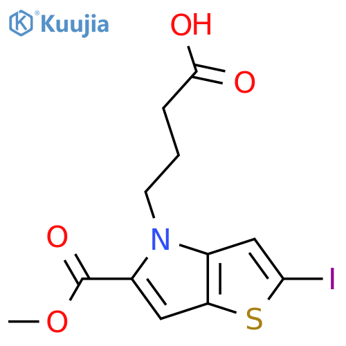 4-2-iodo-5-(methoxycarbonyl)-4H-thieno3,2-bpyrrol-4-ylbutanoic acid structure