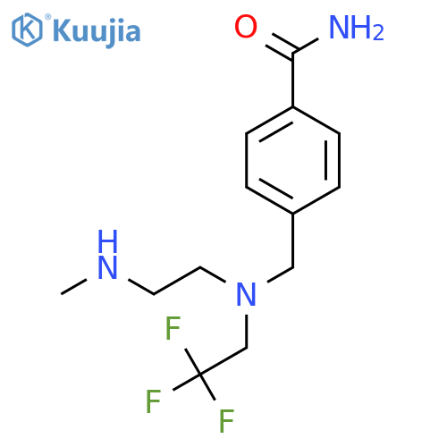 4-({2-(methylamino)ethyl(2,2,2-trifluoroethyl)amino}methyl)benzamide structure