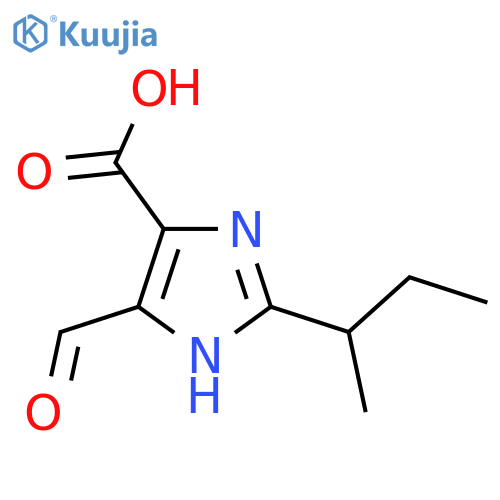 2-(butan-2-yl)-5-formyl-1H-imidazole-4-carboxylic acid structure