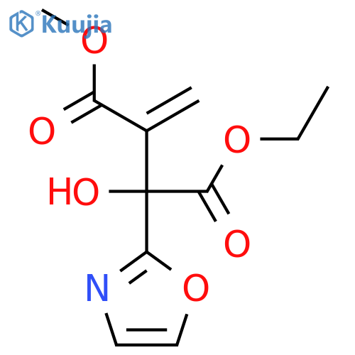 1-ethyl 4-methyl 2-hydroxy-3-methylidene-2-(1,3-oxazol-2-yl)butanedioate structure