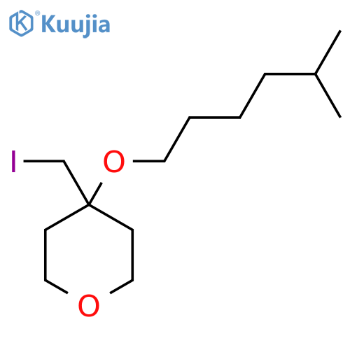 4-(iodomethyl)-4-(5-methylhexyl)oxyoxane structure
