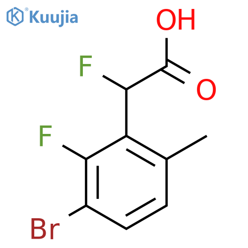2-(3-bromo-2-fluoro-6-methylphenyl)-2-fluoroacetic acid structure