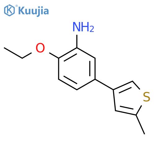 2-ethoxy-5-(5-methylthiophen-3-yl)aniline structure