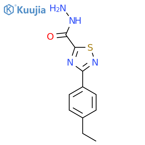 3-(4-ethylphenyl)-1,2,4-thiadiazole-5-carbohydrazide structure