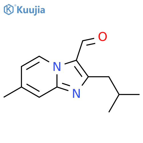 7-methyl-2-(2-methylpropyl)imidazo1,2-apyridine-3-carbaldehyde structure