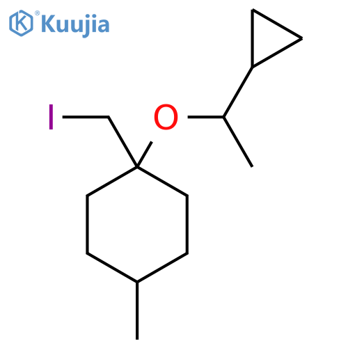 1-(1-Cyclopropylethoxy)-1-(iodomethyl)-4-methylcyclohexane structure