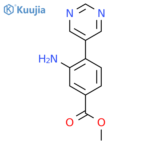 methyl 3-amino-4-(pyrimidin-5-yl)benzoate structure