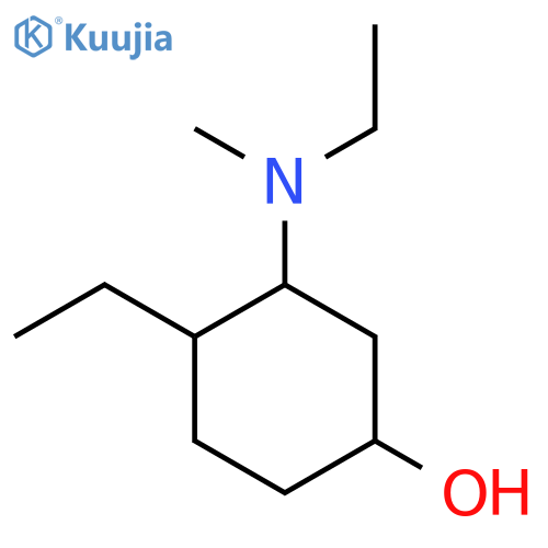 4-Ethyl-3-[ethyl(methyl)amino]cyclohexan-1-ol structure
