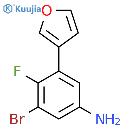 3-bromo-4-fluoro-5-(furan-3-yl)aniline structure