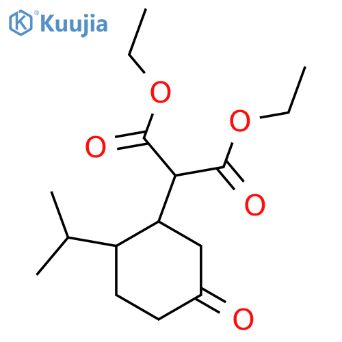 1,3-Diethyl 2-[5-oxo-2-(propan-2-yl)cyclohexyl]propanedioate structure