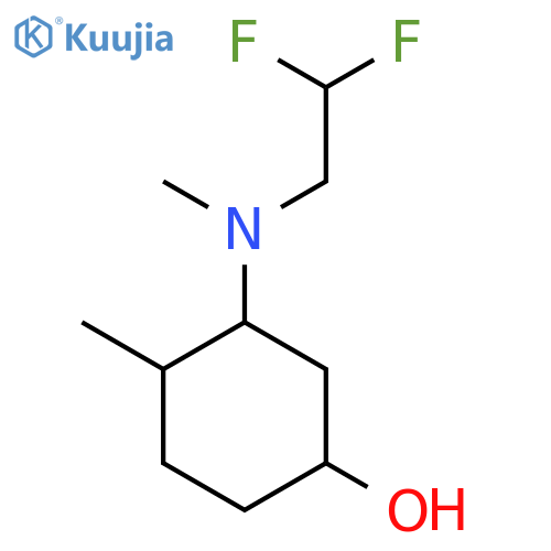 3-[(2,2-Difluoroethyl)(methyl)amino]-4-methylcyclohexan-1-ol structure