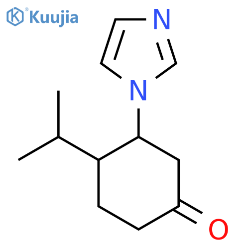 3-(1H-imidazol-1-yl)-4-(propan-2-yl)cyclohexan-1-one structure