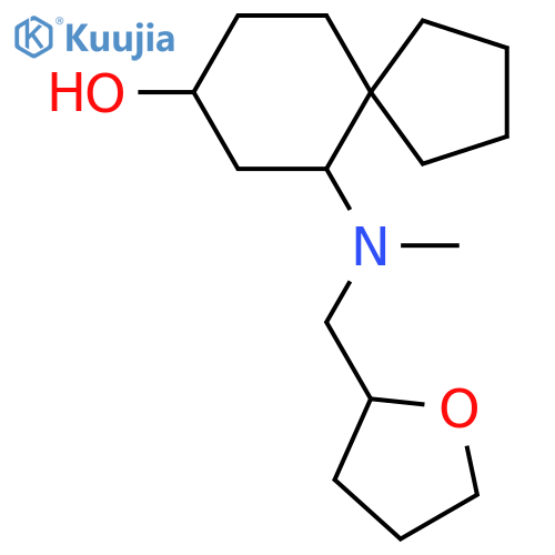 6-{Methyl[(oxolan-2-yl)methyl]amino}spiro[4.5]decan-8-ol structure