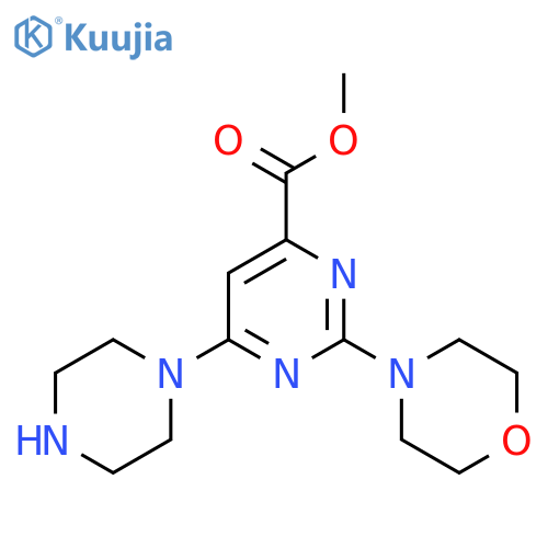 Methyl 2-(morpholin-4-yl)-6-(piperazin-1-yl)pyrimidine-4-carboxylate structure
