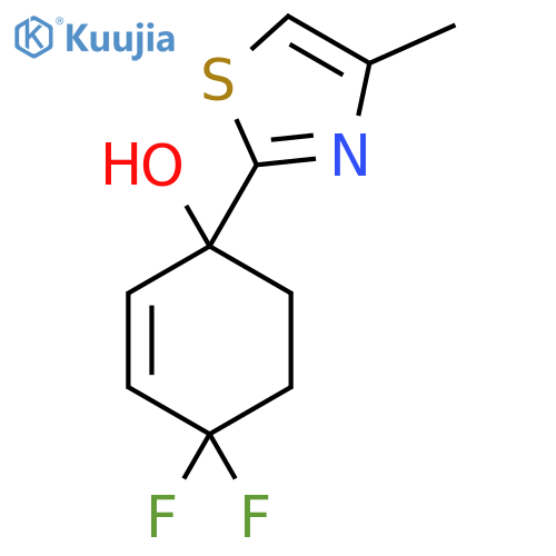 4,4-Difluoro-1-(4-methyl-1,3-thiazol-2-yl)cyclohex-2-en-1-ol structure