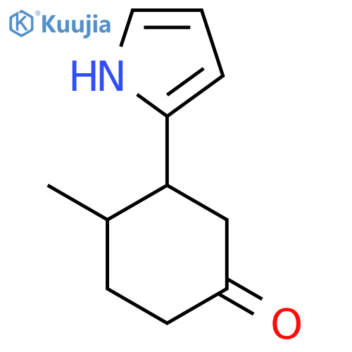 4-methyl-3-(1H-pyrrol-2-yl)cyclohexan-1-one structure