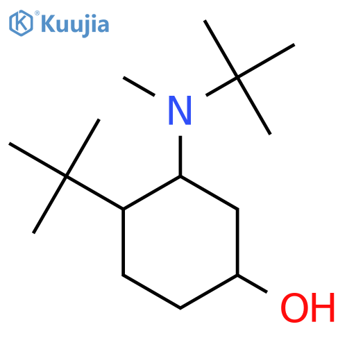 4-Tert-butyl-3-[tert-butyl(methyl)amino]cyclohexan-1-ol structure