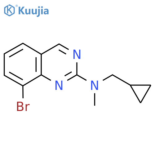 8-bromo-N-(cyclopropylmethyl)-N-methylquinazolin-2-amine structure