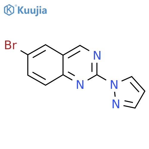 6-bromo-2-(1H-pyrazol-1-yl)quinazoline structure