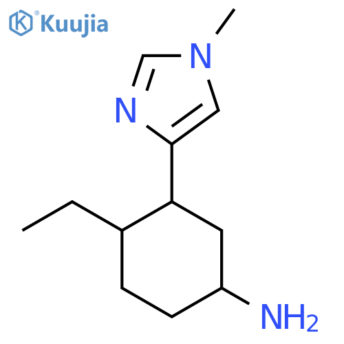 4-ethyl-3-(1-methyl-1H-imidazol-4-yl)cyclohexan-1-amine structure