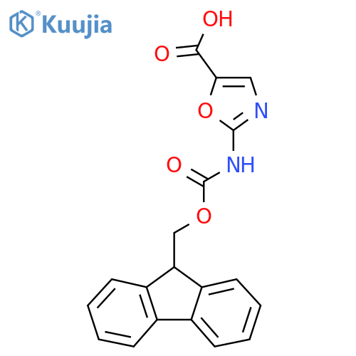 2-({[(9H-fluoren-9-yl)methoxy]carbonyl}amino)-1,3-oxazole-5-carboxylic acid structure