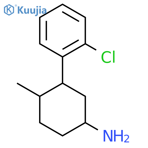 3-(2-Chlorophenyl)-4-methylcyclohexan-1-amine structure