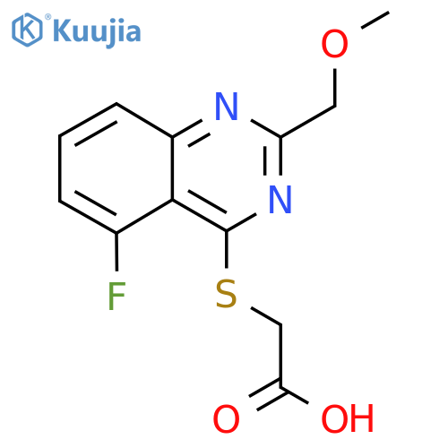 2-{[5-Fluoro-2-(methoxymethyl)quinazolin-4-yl]sulfanyl}acetic acid structure