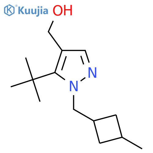 {5-tert-butyl-1-(3-methylcyclobutyl)methyl-1H-pyrazol-4-yl}methanol structure
