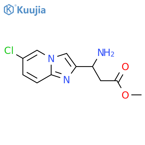methyl 3-amino-3-{6-chloroimidazo1,2-apyridin-2-yl}propanoate structure