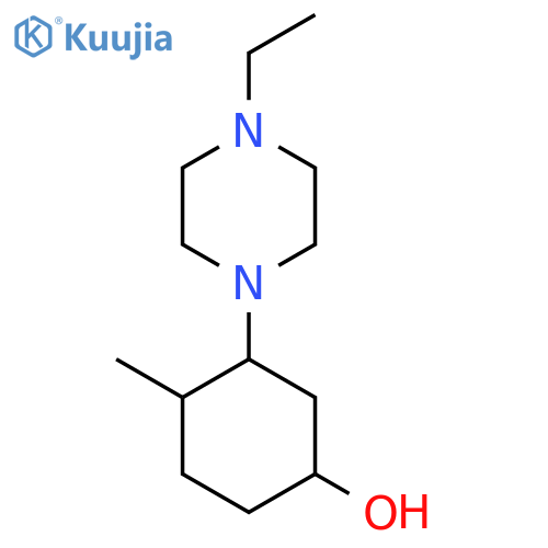 3-(4-Ethylpiperazin-1-yl)-4-methylcyclohexan-1-ol structure