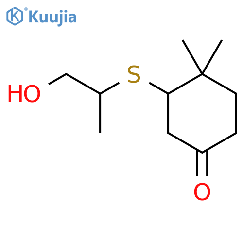 3-[(1-Hydroxypropan-2-yl)sulfanyl]-4,4-dimethylcyclohexan-1-one structure
