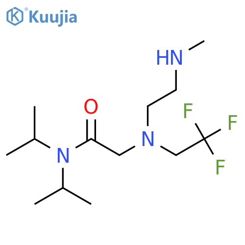 2-{2-(methylamino)ethyl(2,2,2-trifluoroethyl)amino}-N,N-bis(propan-2-yl)acetamide structure