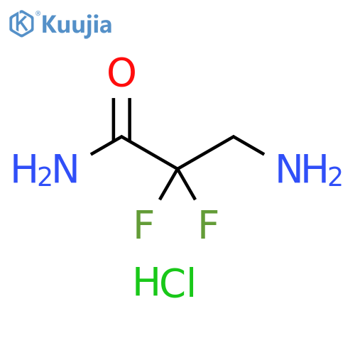 3-amino-2,2-difluoropropanamide hydrochloride structure
