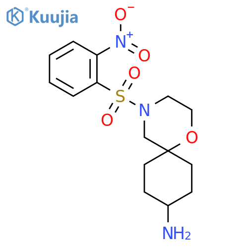 4-(2-Nitrobenzenesulfonyl)-1-oxa-4-azaspiro[5.5]undecan-9-amine structure