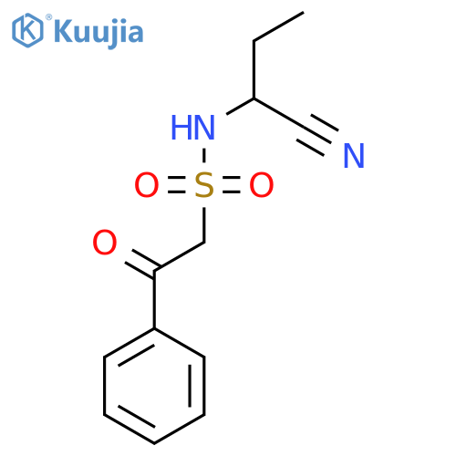 N-(1-cyanopropyl)-2-oxo-2-phenylethane-1-sulfonamide structure