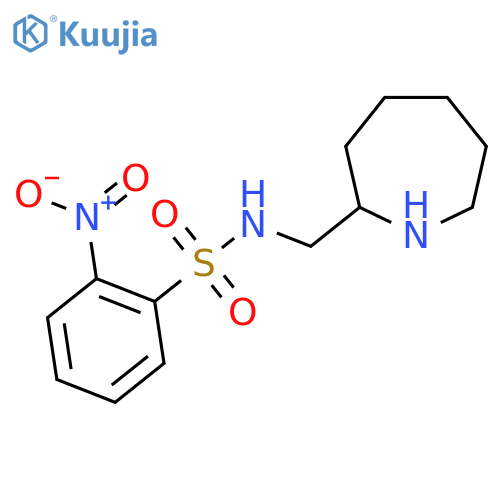 N-[(azepan-2-yl)methyl]-2-nitrobenzene-1-sulfonamide structure