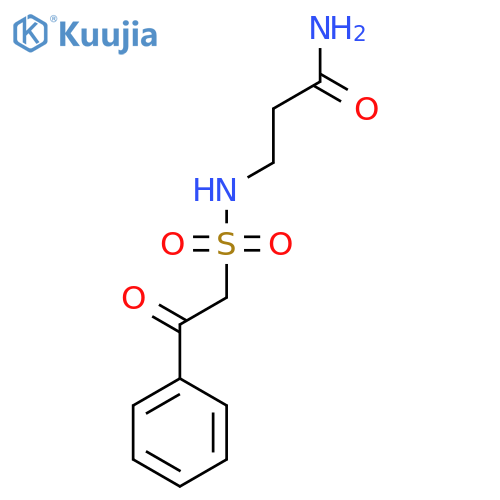 3-(2-oxo-2-phenylethanesulfonamido)propanamide structure
