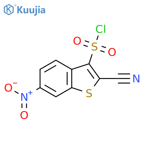2-cyano-6-nitro-1-benzothiophene-3-sulfonyl chloride structure