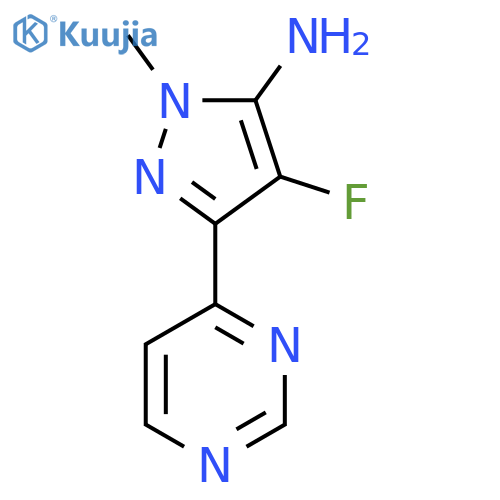4-fluoro-1-methyl-3-(pyrimidin-4-yl)-1H-pyrazol-5-amine structure
