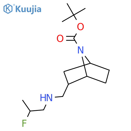 tert-butyl 2-{(2-fluoropropyl)aminomethyl}-7-azabicyclo2.2.1heptane-7-carboxylate structure