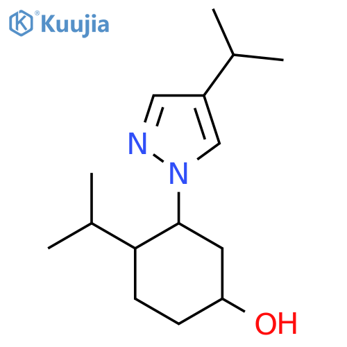 4-(propan-2-yl)-3-[4-(propan-2-yl)-1H-pyrazol-1-yl]cyclohexan-1-ol structure