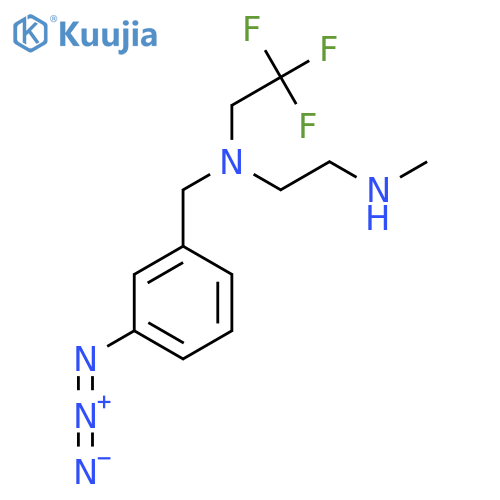 (3-azidophenyl)methyl2-(methylamino)ethyl(2,2,2-trifluoroethyl)amine structure