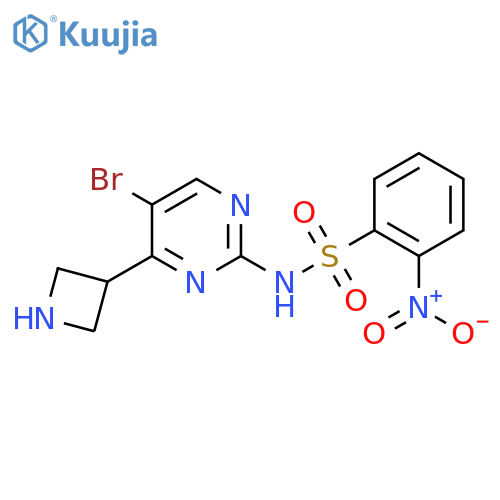 N-[4-(azetidin-3-yl)-5-bromopyrimidin-2-yl]-2-nitrobenzene-1-sulfonamide structure