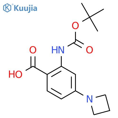 4-(Azetidin-1-yl)-2-{[(tert-butoxy)carbonyl]amino}benzoic acid structure