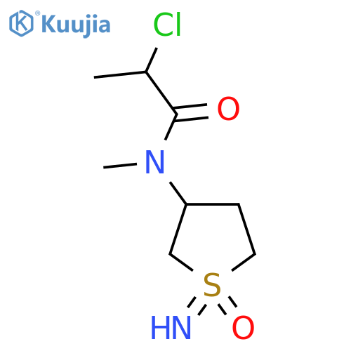 2-chloro-N-(1-imino-1-oxo-1lambda6-thiolan-3-yl)-N-methylpropanamide structure