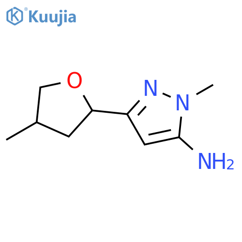 1-methyl-3-(4-methyloxolan-2-yl)-1H-pyrazol-5-amine structure