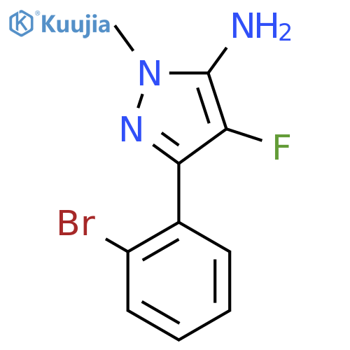 3-(2-bromophenyl)-4-fluoro-1-methyl-1H-pyrazol-5-amine structure