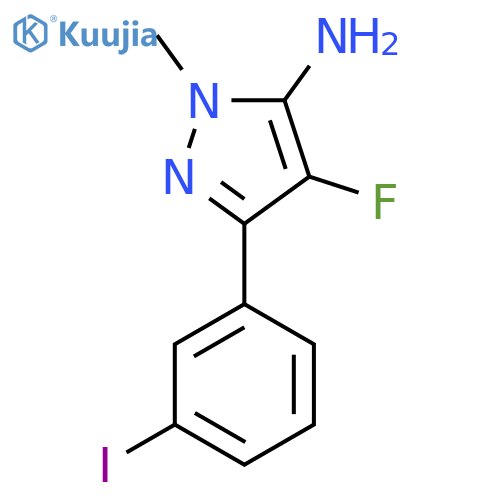 4-fluoro-3-(3-iodophenyl)-1-methyl-1H-pyrazol-5-amine structure