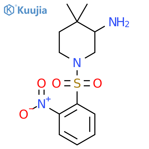 4,4-Dimethyl-1-(2-nitrobenzenesulfonyl)piperidin-3-amine structure
