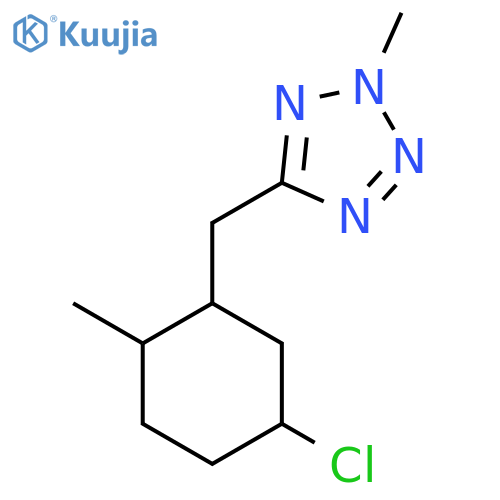 5-[(5-chloro-2-methylcyclohexyl)methyl]-2-methyl-2H-1,2,3,4-tetrazole structure